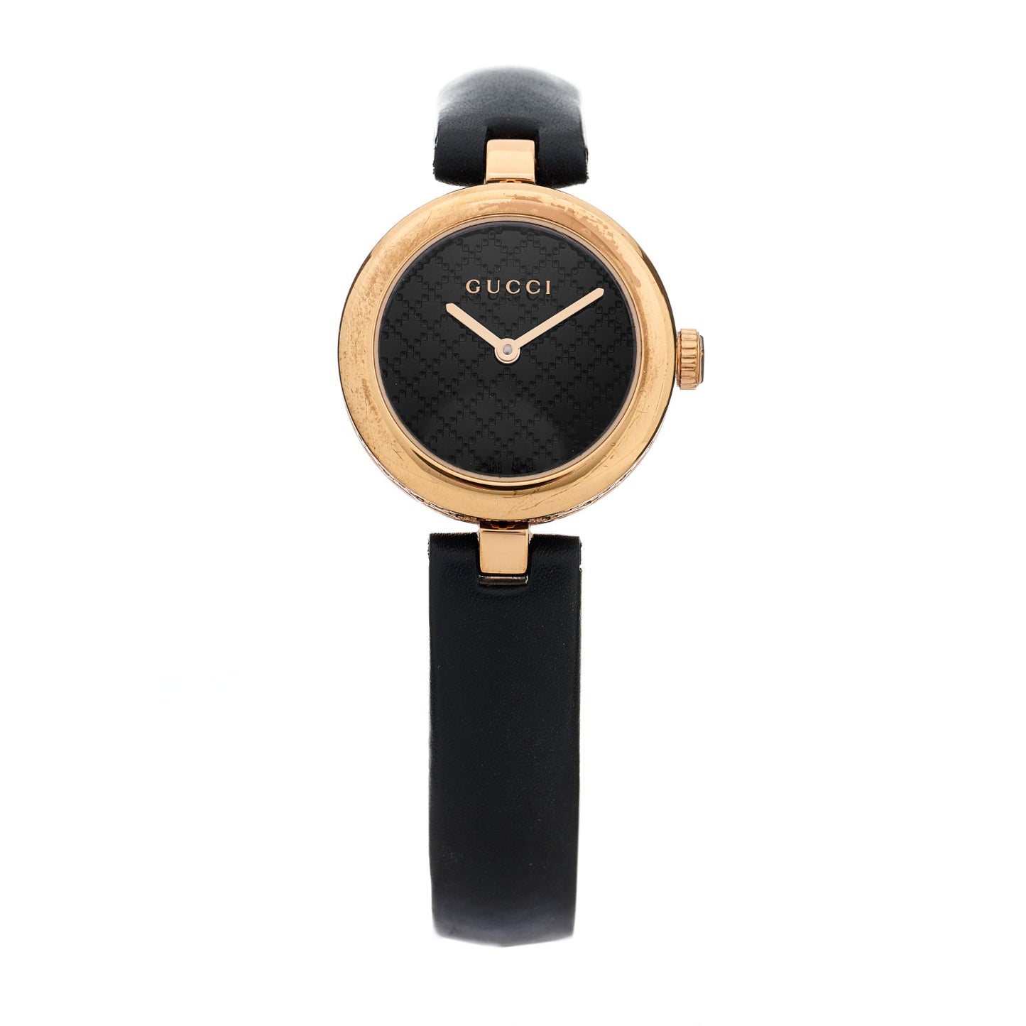 Stainless Steel Calfskin 27mm Diamantissima Quartz Watch Black