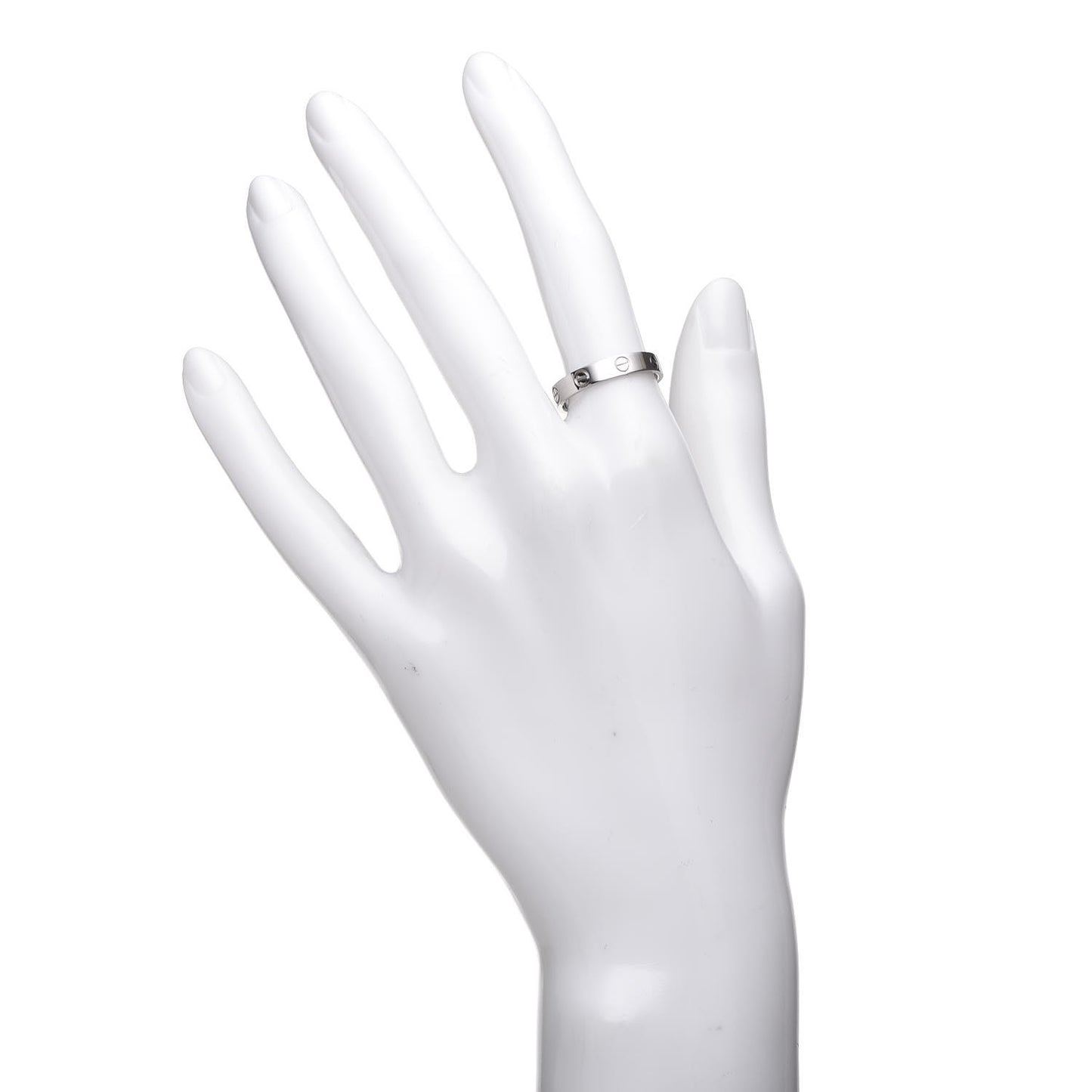 18K White Gold 3.5mm LOVE Wedding Band Ring 54 6.75