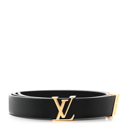 Louis Vuitton Calfskin Embossed 20MM LV Initiales Belt 70 28 Black 1 of 5