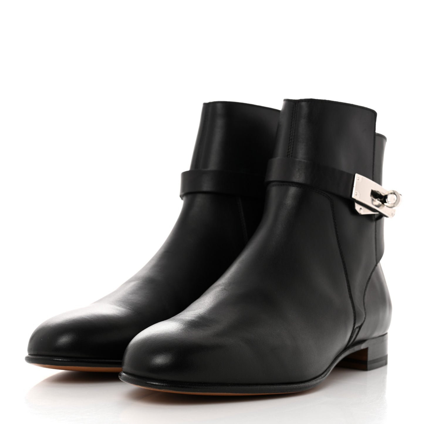 Calfskin Neo Low Boots 36.5 Black