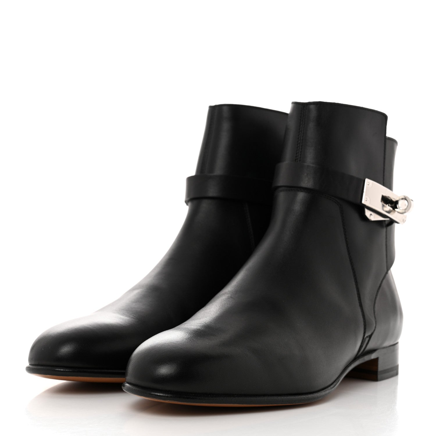 Hermes Calfskin Neo Low Boots 36.5 Black 3 of 8