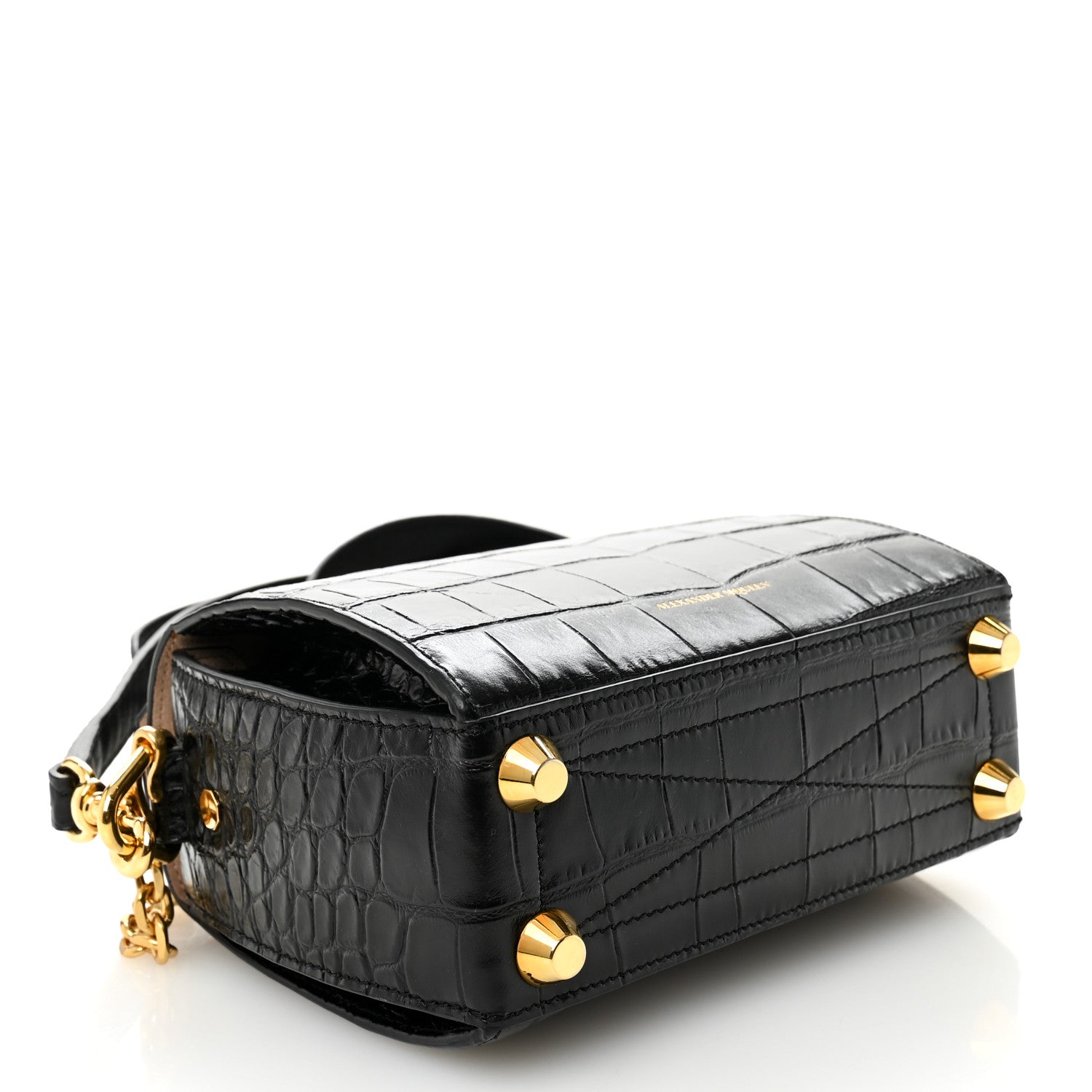 Embossed Crocodile Calfskin McQueen Alexander バッグ Box 19 Bag Shoulder バッグ