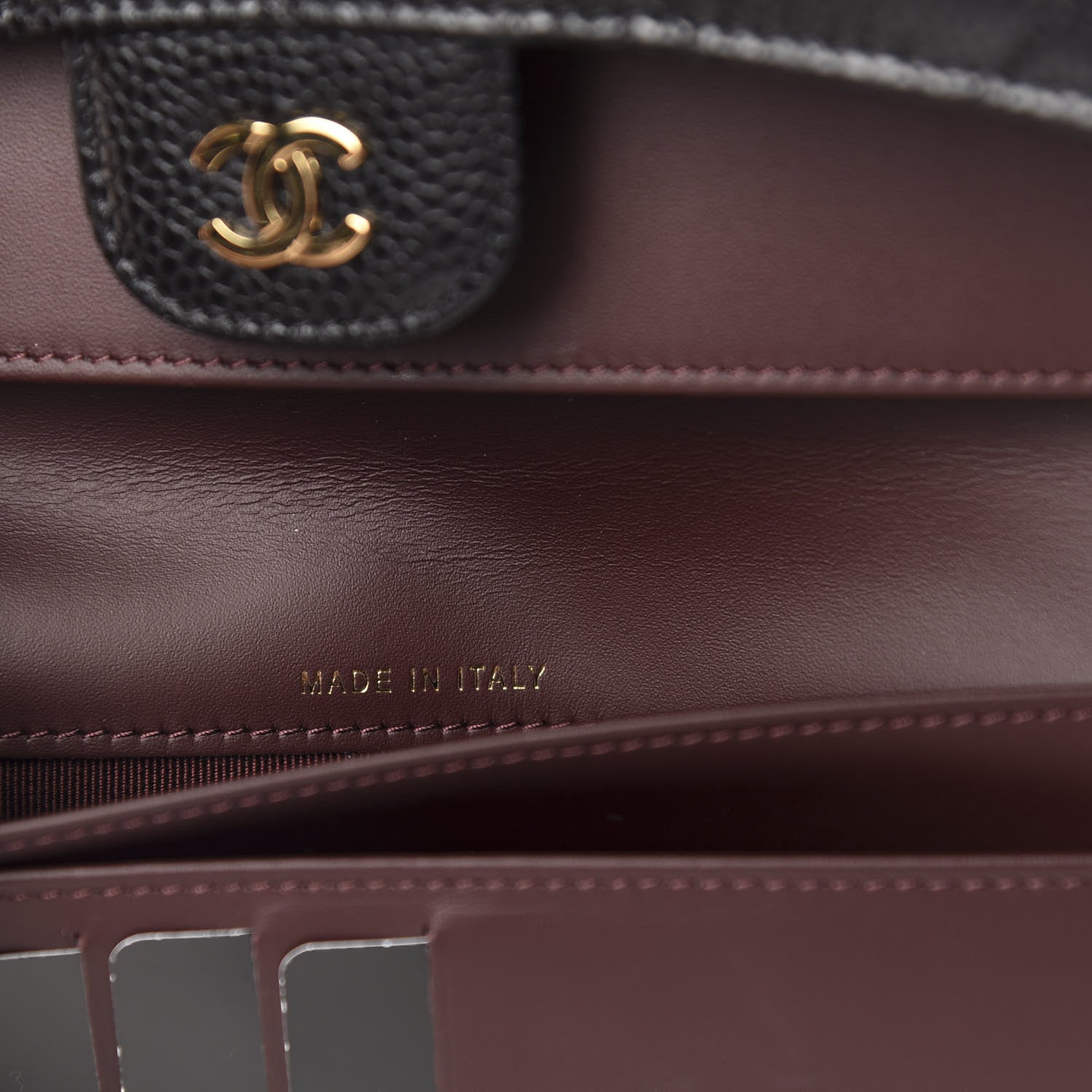 Chanel Caviar Quilted Long Flap Wallet Black 7 of 9