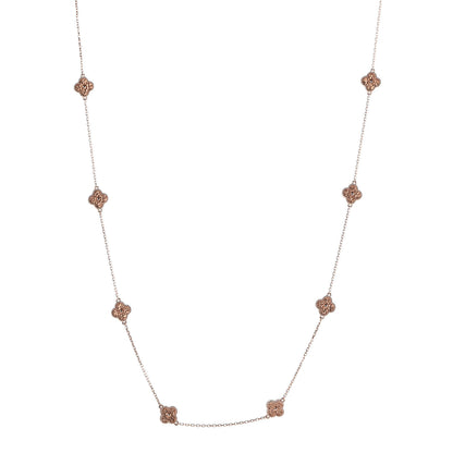 Van Cleef & Arpels 18K Rose Gold 16 Motifs Sweet Alhambra Necklace 1 of 5