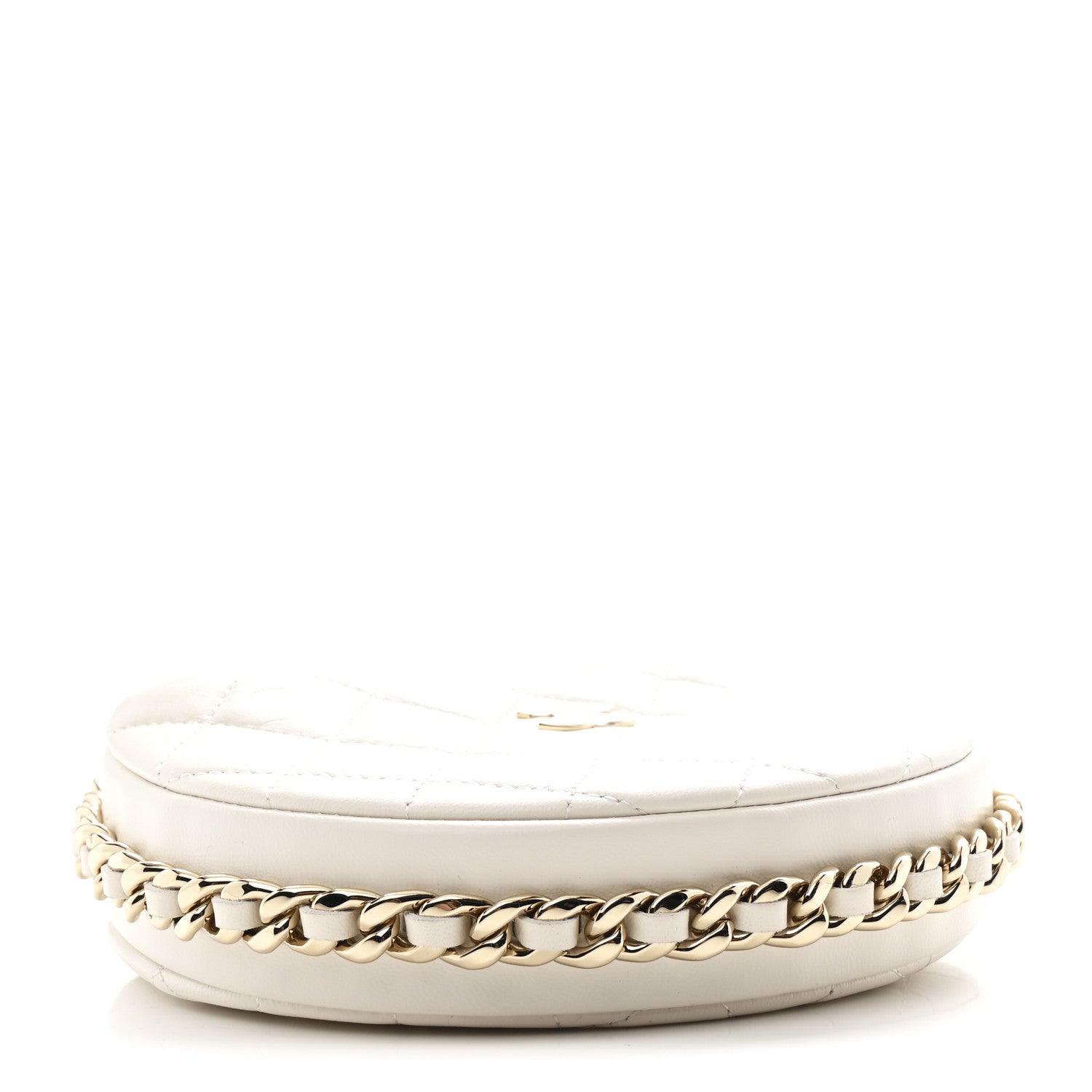 Chanel Lambskin Quilted Chain Around Pouch Hobo White 4 of 10