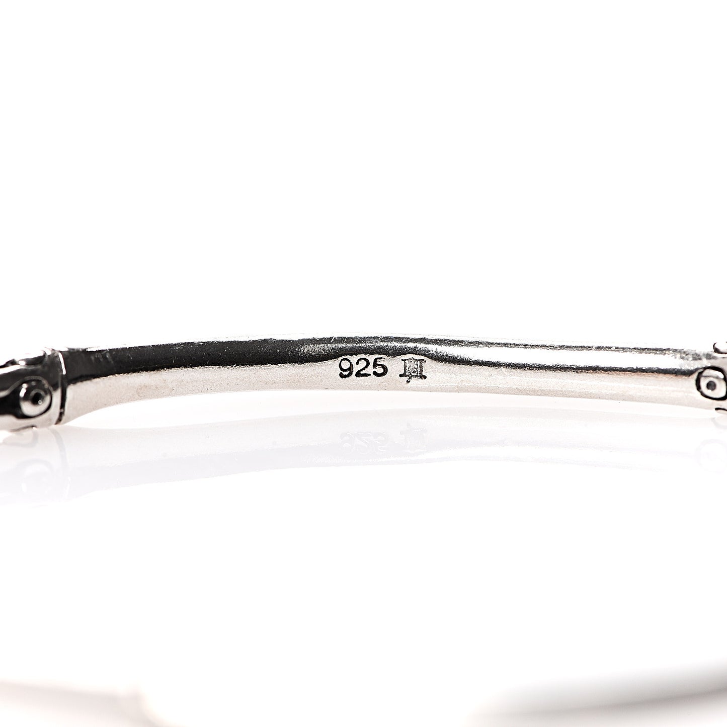 Sterling Silver Slim Bamboo Bangle Bracelet