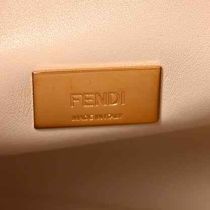 Fendi Vitello Tahiti Burro Bi-Color Medium Peekaboo Iconic Essentially Satchel Maya Camelia Confetto 6 of 9