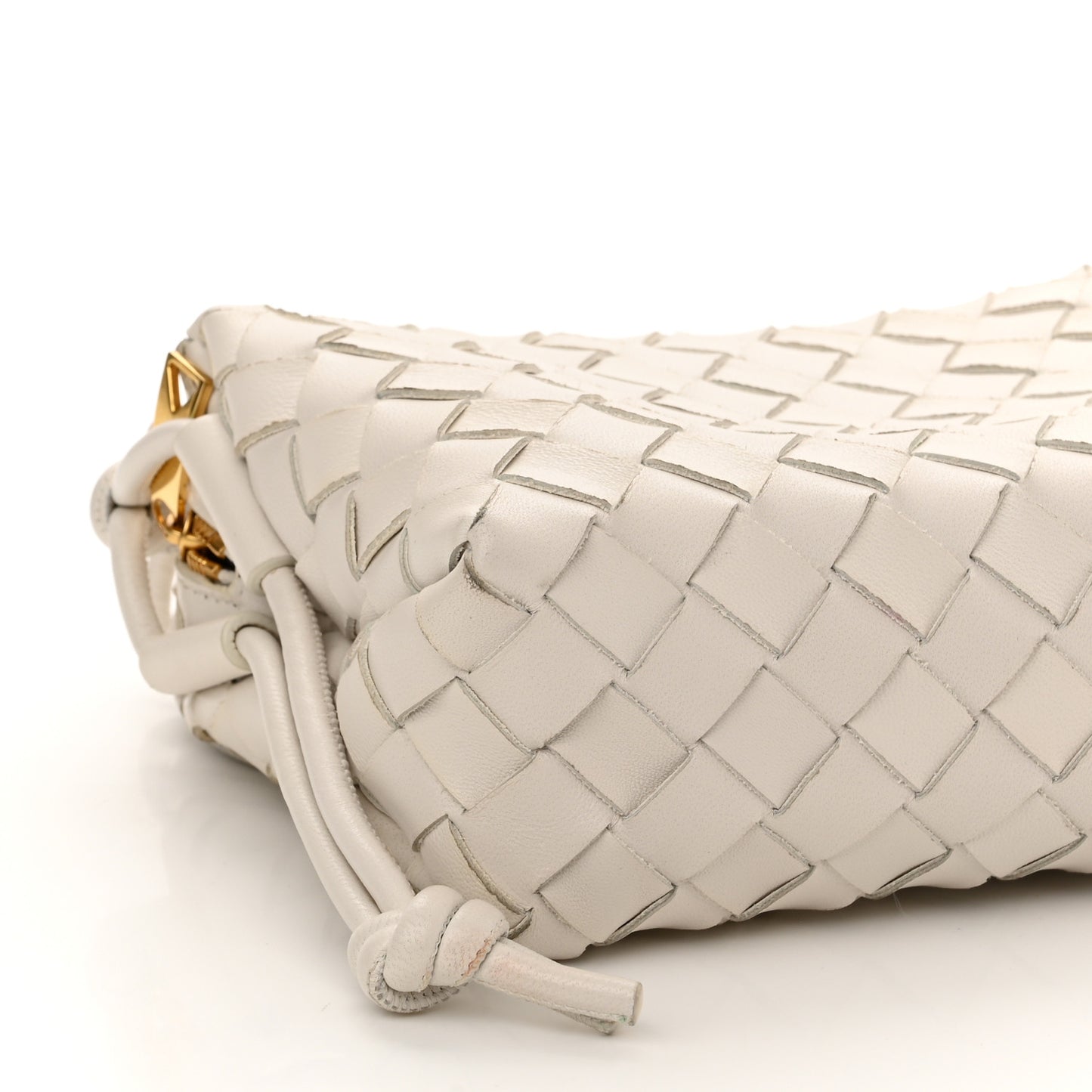 Nappa Intrecciato Small Loop Camera Bag White