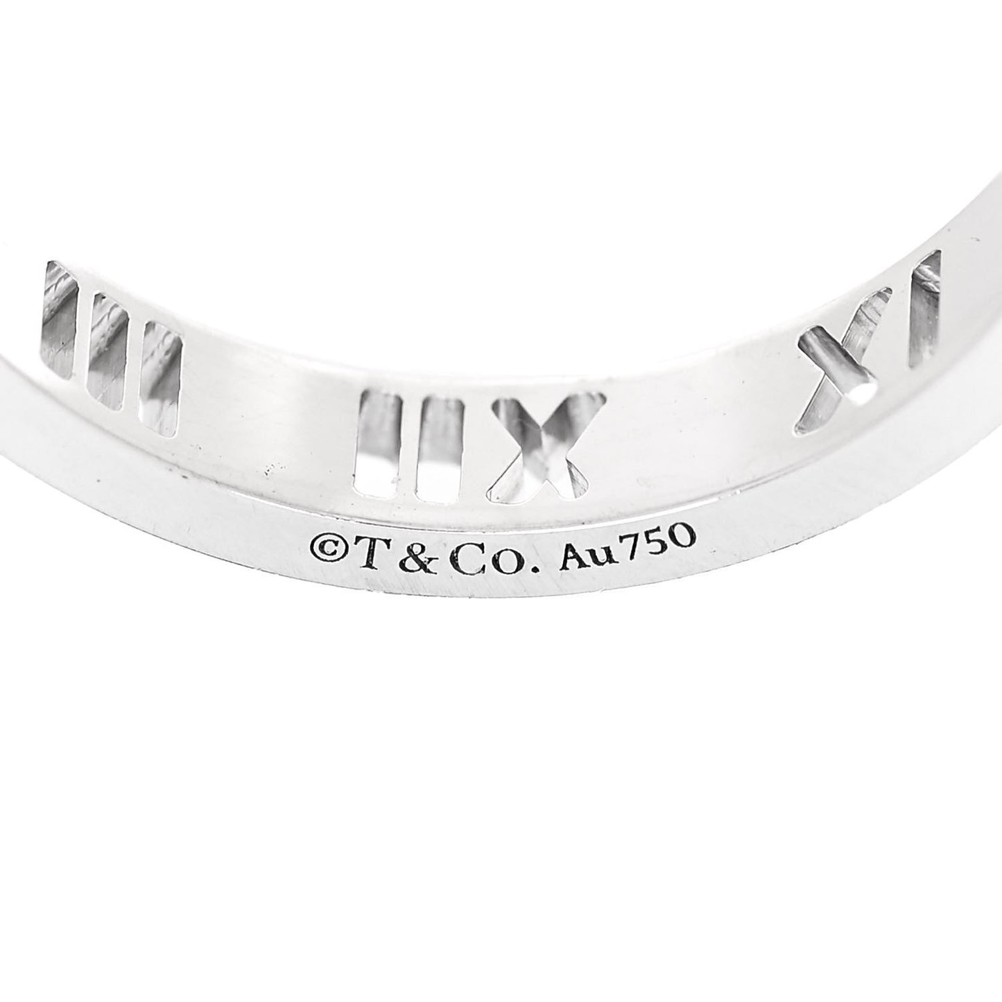 18K White Gold Diamond Atlas Pierced Ring 55 7.25