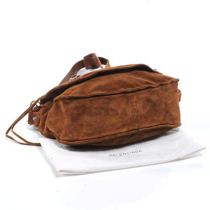 Balenciaga Baby Daim Suede Neo Folk Messenger Chataigne 4 of 9