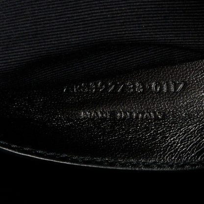 Saint Laurent Sheepskin Matelasse Chevron Monogram Monochrome Large College Satchel Black 8 of 11