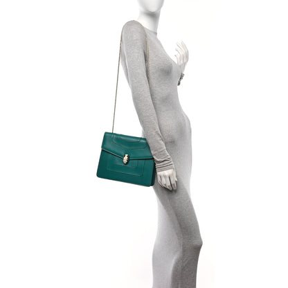 Bulgari Calfskin Serpenti Forever Crossbody Bag Emerald Green 2 of 10