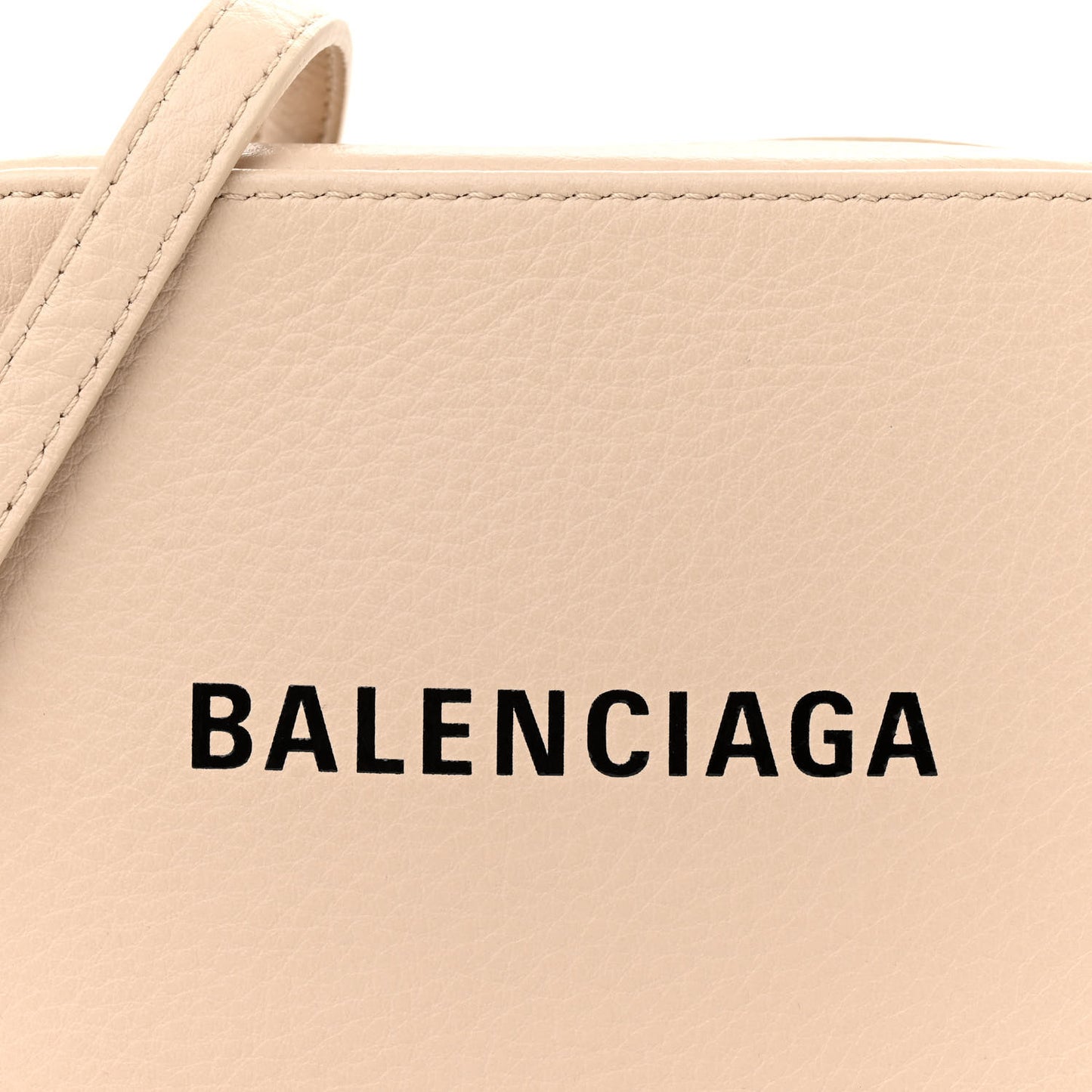 Calfskin Logo XS Everyday Camera Bag Light Beige Black