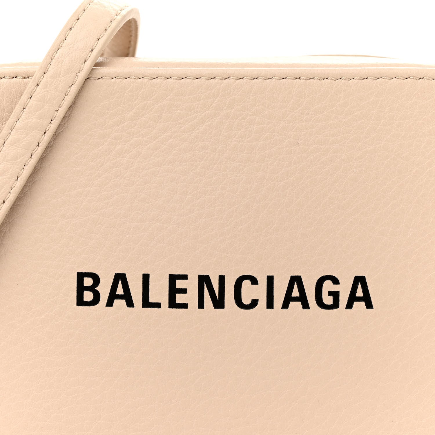 Balenciaga Calfskin Logo XS Everyday Camera Bag Light Beige Black 8 of 12