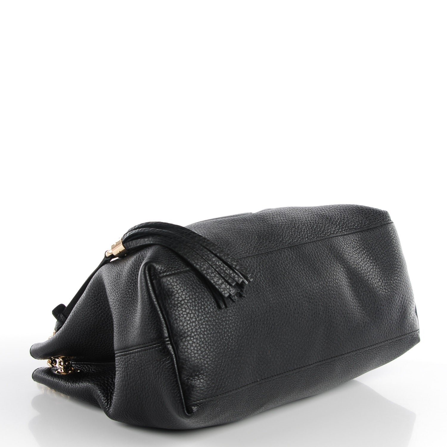 Gucci Pebbled Calfskin Medium Soho Chain Shoulder Bag Black 4 of 7
