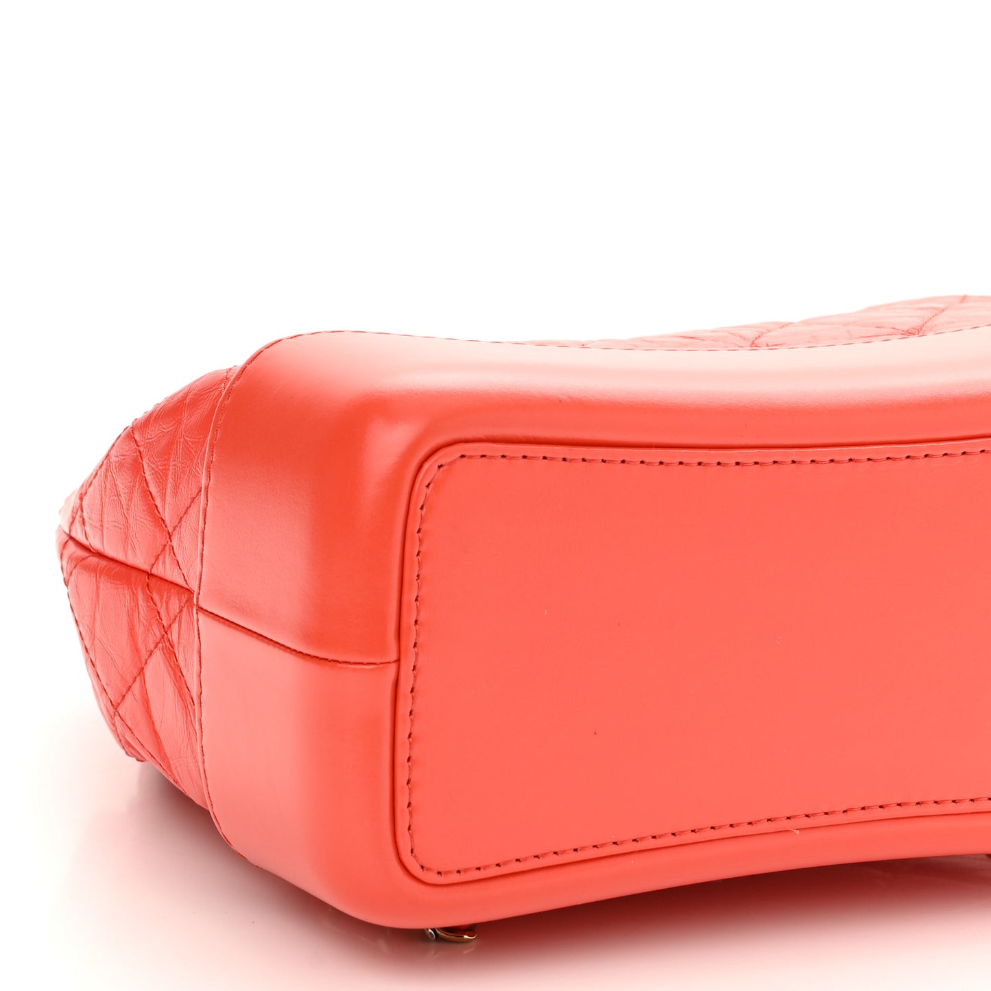 Aged Calfskin Quilted Small Gabrielle Backpack Orange
