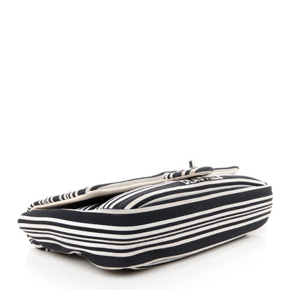 Chanel Mixed Fibers Lambskin Venise Biarritz Flap Bag Black White 4 of 12