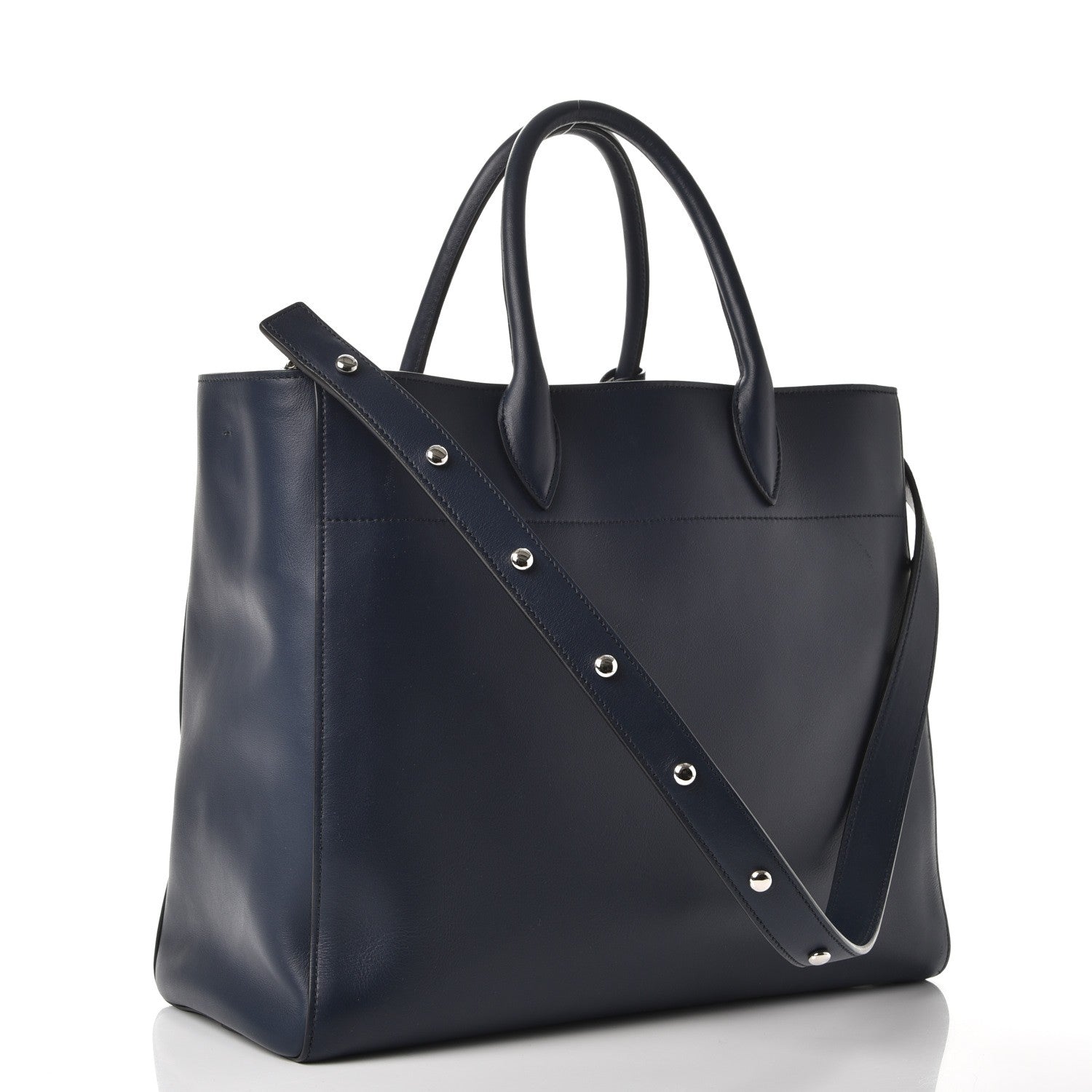 Prada City Calf Tote With Studded Strap Baltico 4 of 10