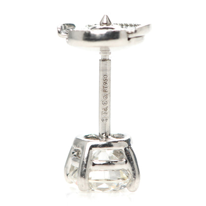 Tiffany Platinum Diamond 1.80ctw Solitaire Earrings 4 of 5