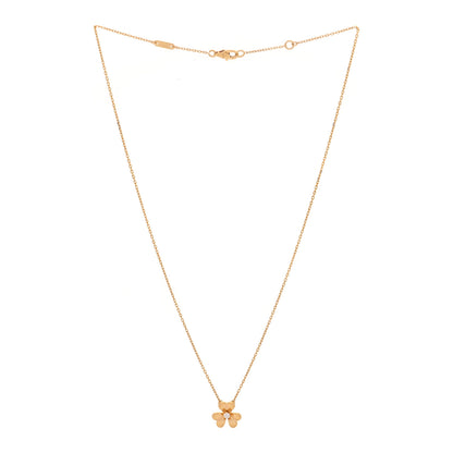 Van Cleef & Arpels 18K Yellow Gold Diamond Mini Frivole Pendant Necklace 3 of 6