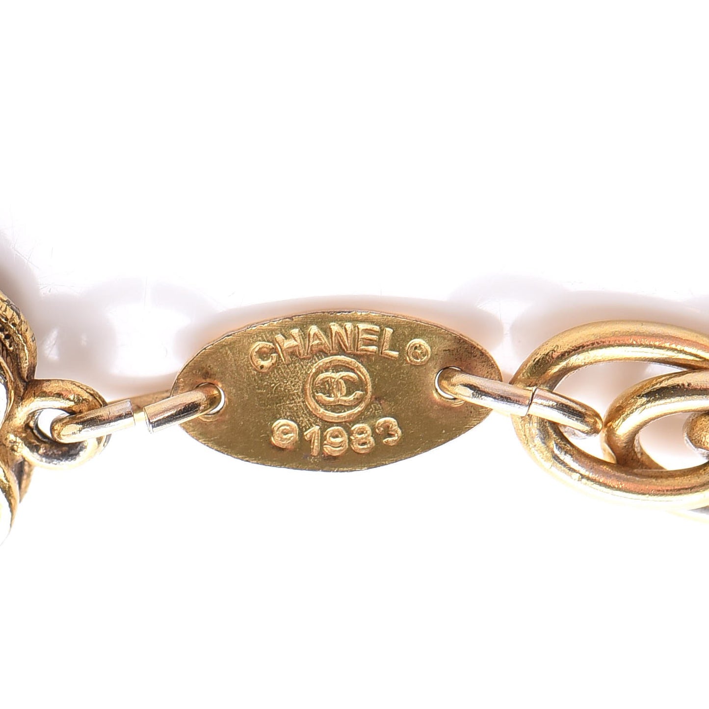 Metal Chain CC Clover Belt Gold
