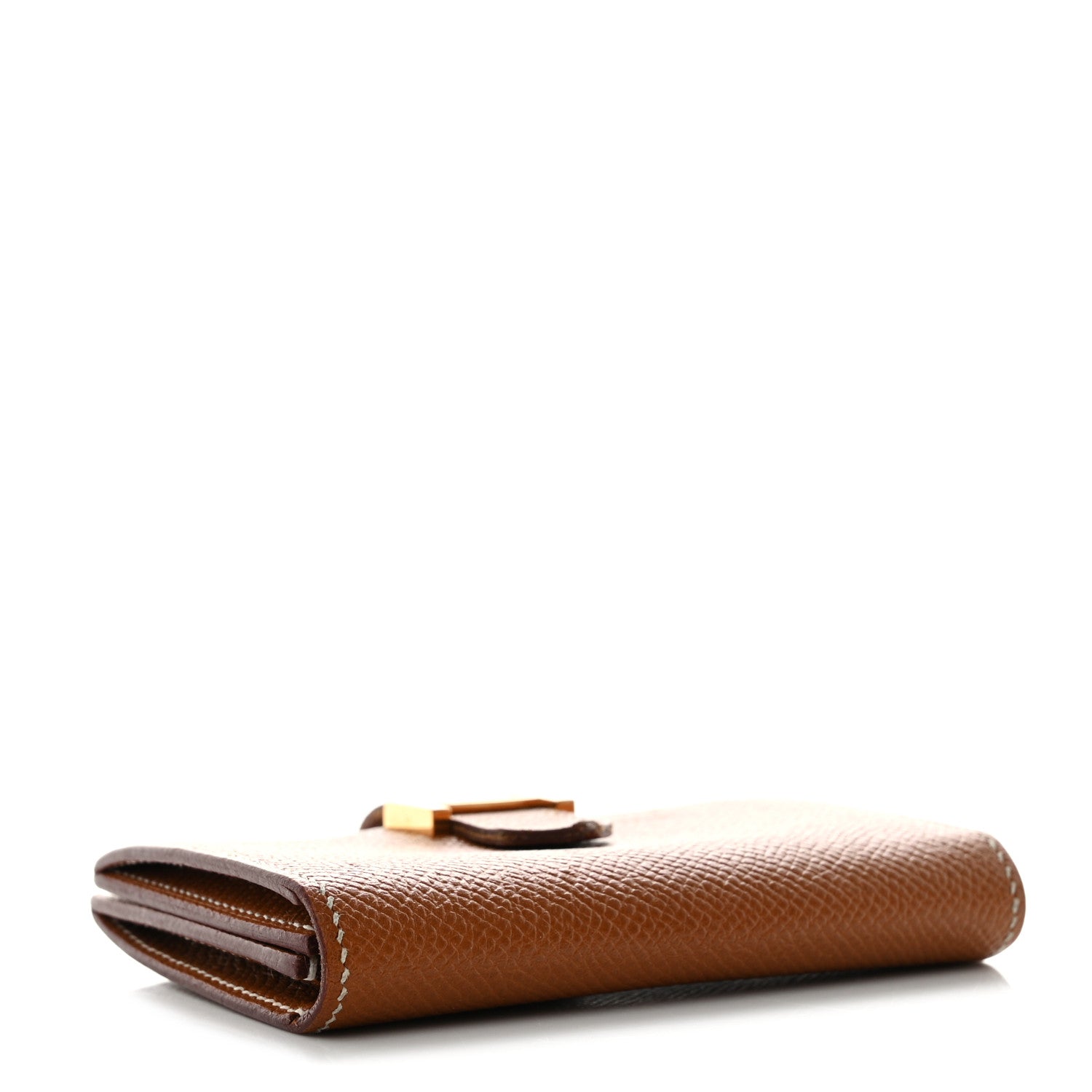 Hermes Epsom Bearn Card Holder Wallet Gold 4 of 10