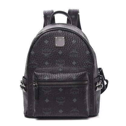MCM Visetos Small Side Stud Stark Backpack Black 1 of 8