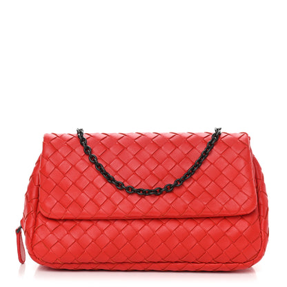 Bottega Veneta Nappa Intrecciato Mini Chain Messenger Red 1 of 11
