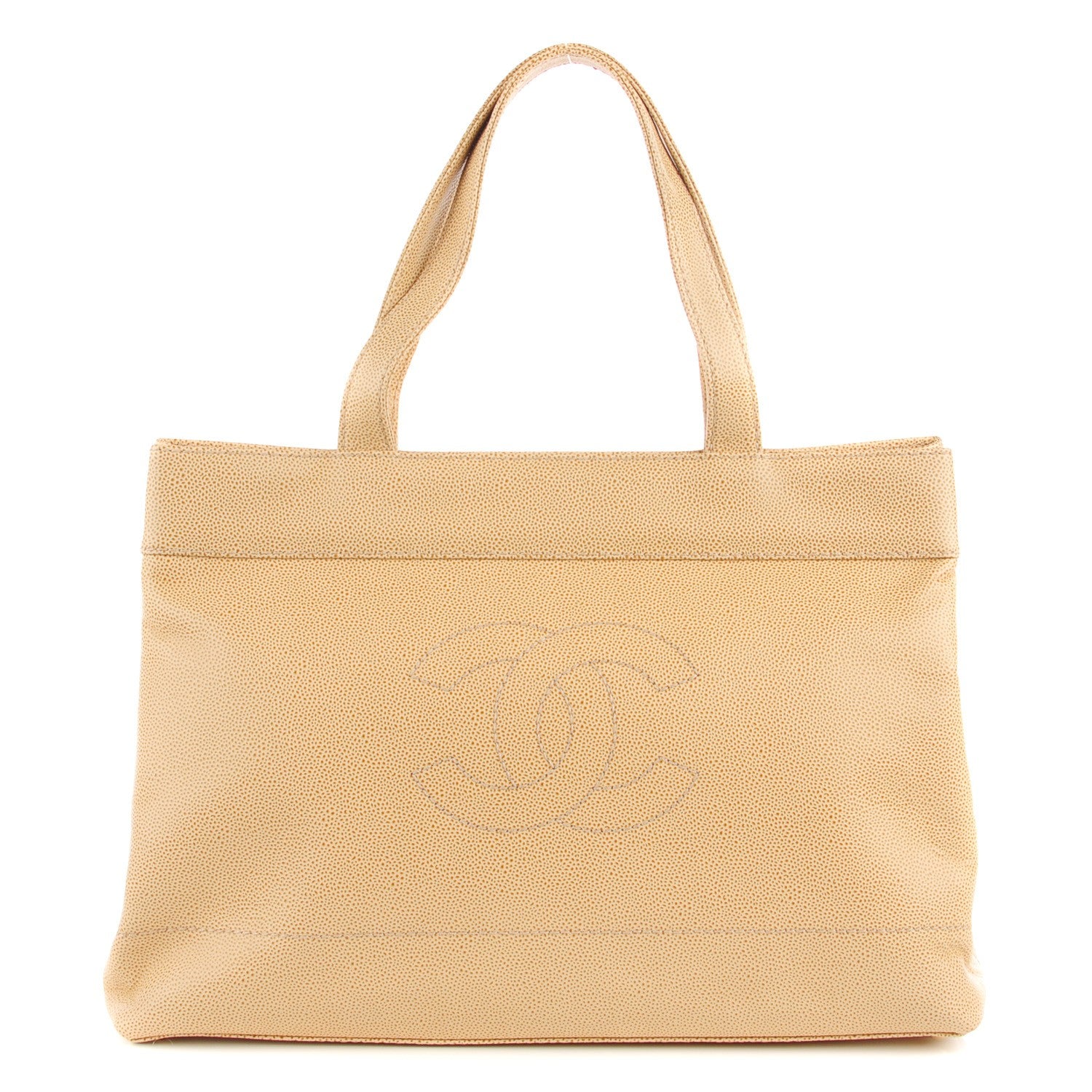 Chanel Caviar CC Shoulder Bag Beige 1 of 7