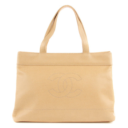 Chanel Caviar CC Shoulder Bag Beige 1 of 7