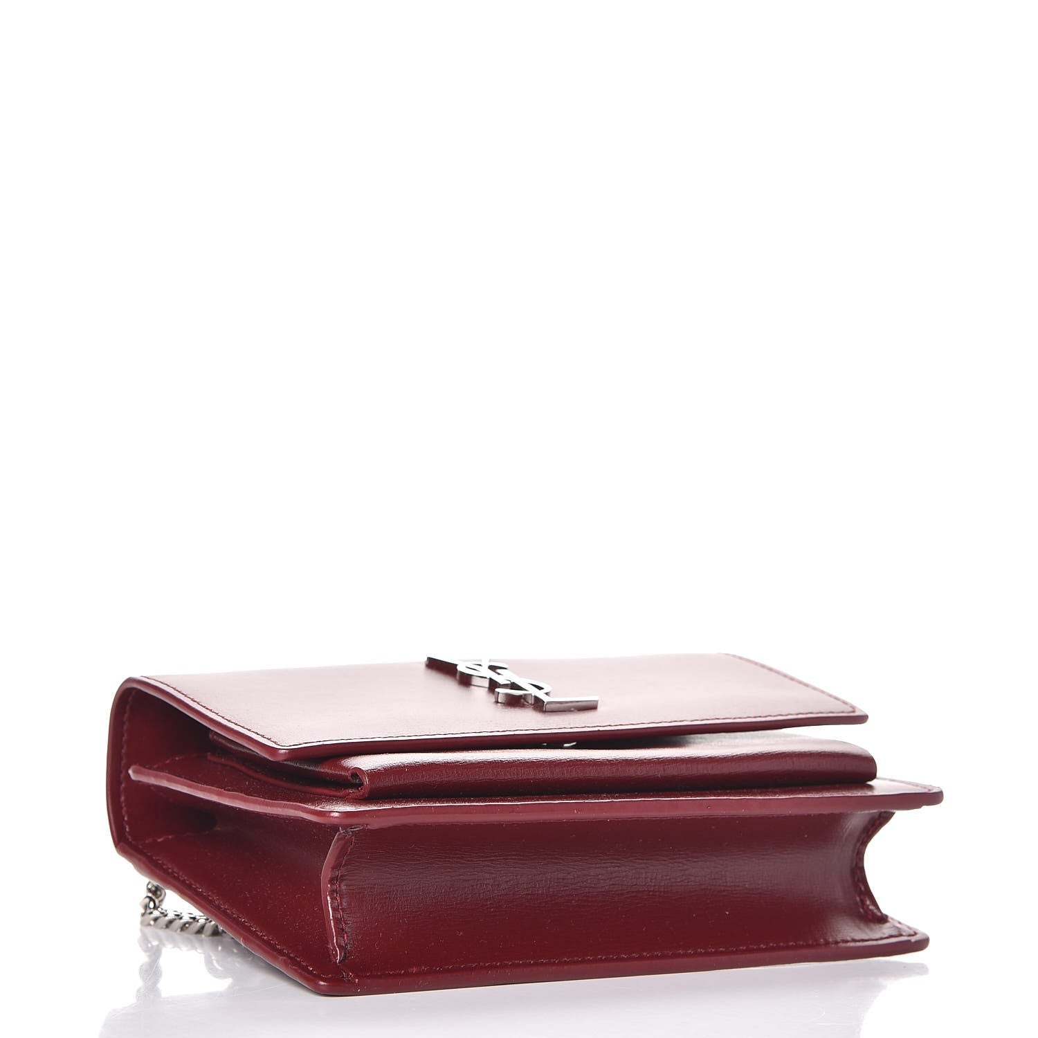 Saint Laurent Calfskin Monogram Sunset Chain Wallet Palissandre 4 of 7
