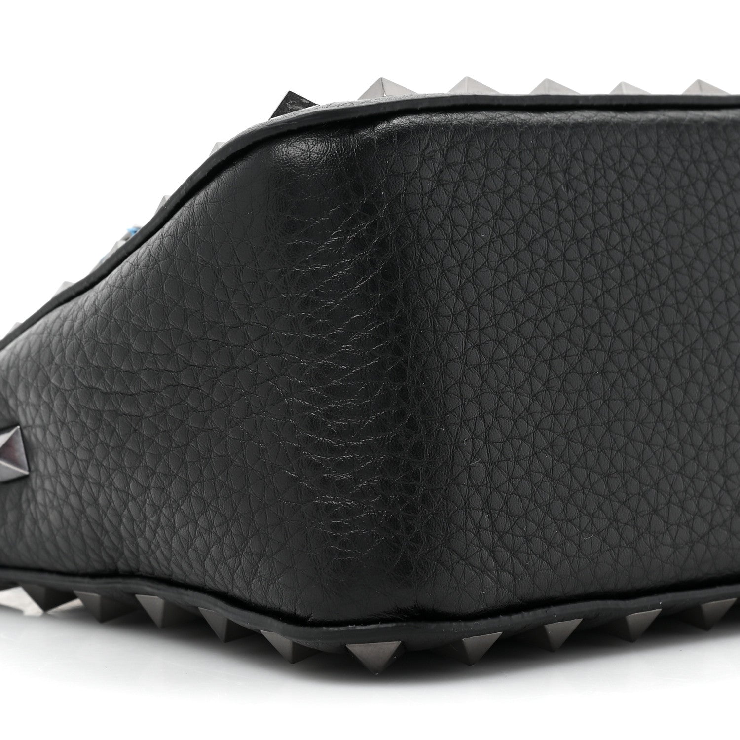 Valentino Garavani VALENTINO GARAVANI Pebbled Calfskin Small Rockstud Flip Lock Shoulder Bag Black 8 of 9