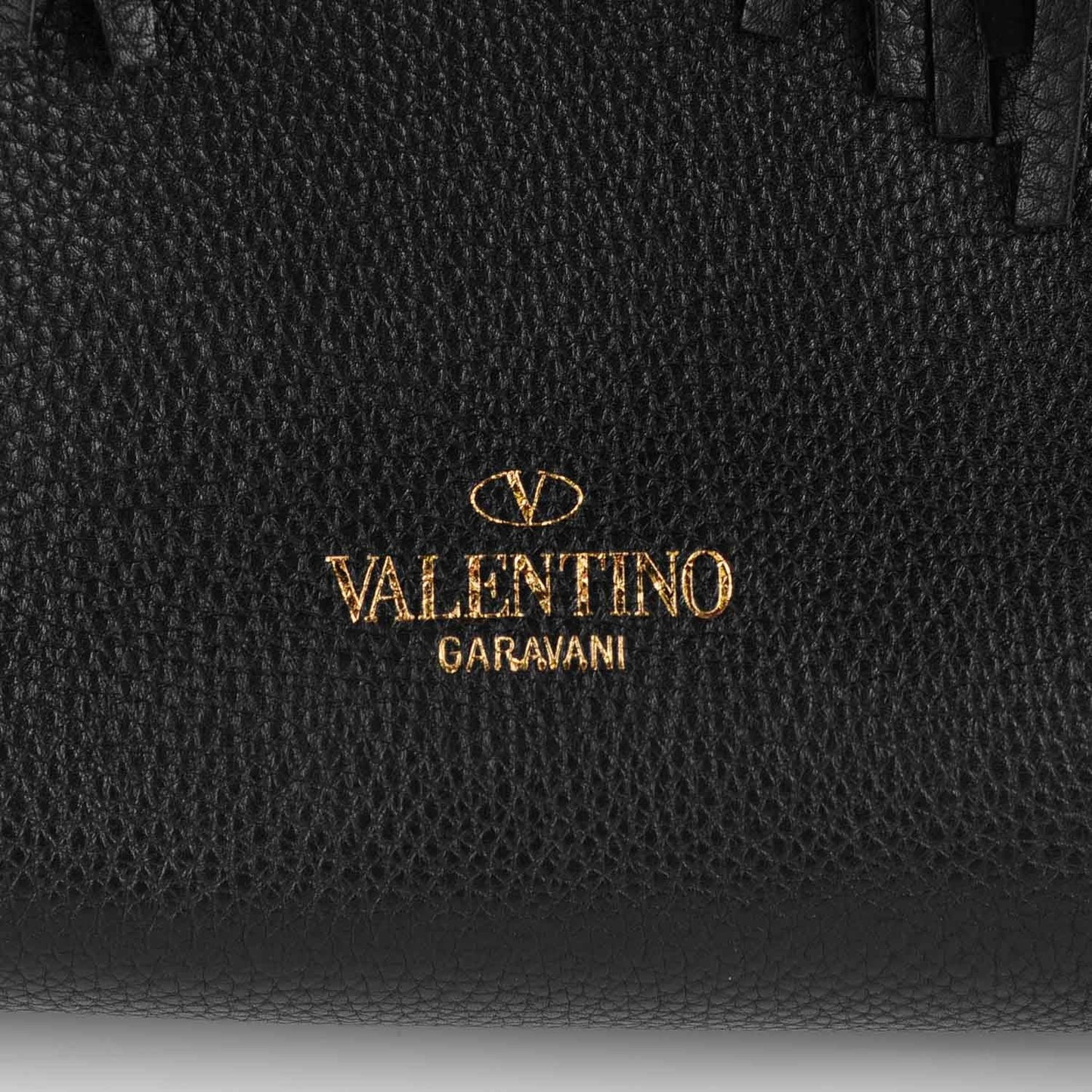 Grained Calfskin C-Rockee Fringe Tote Black