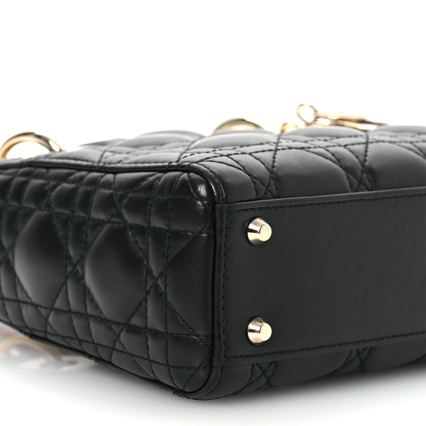 Lambskin Cannage Mini Lady Dior Black