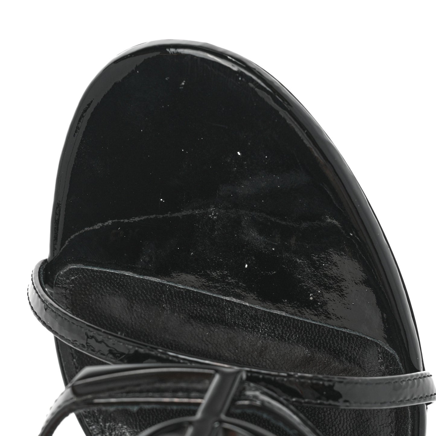 Patent Calfskin Cassandra 110 Sandals 37 Black