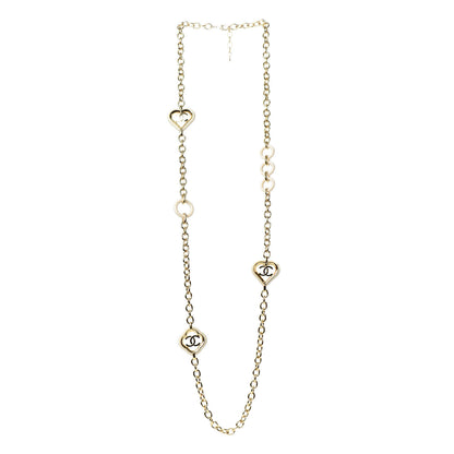 Chanel Crystal CC Chain Long Necklace Gold 3 of 5