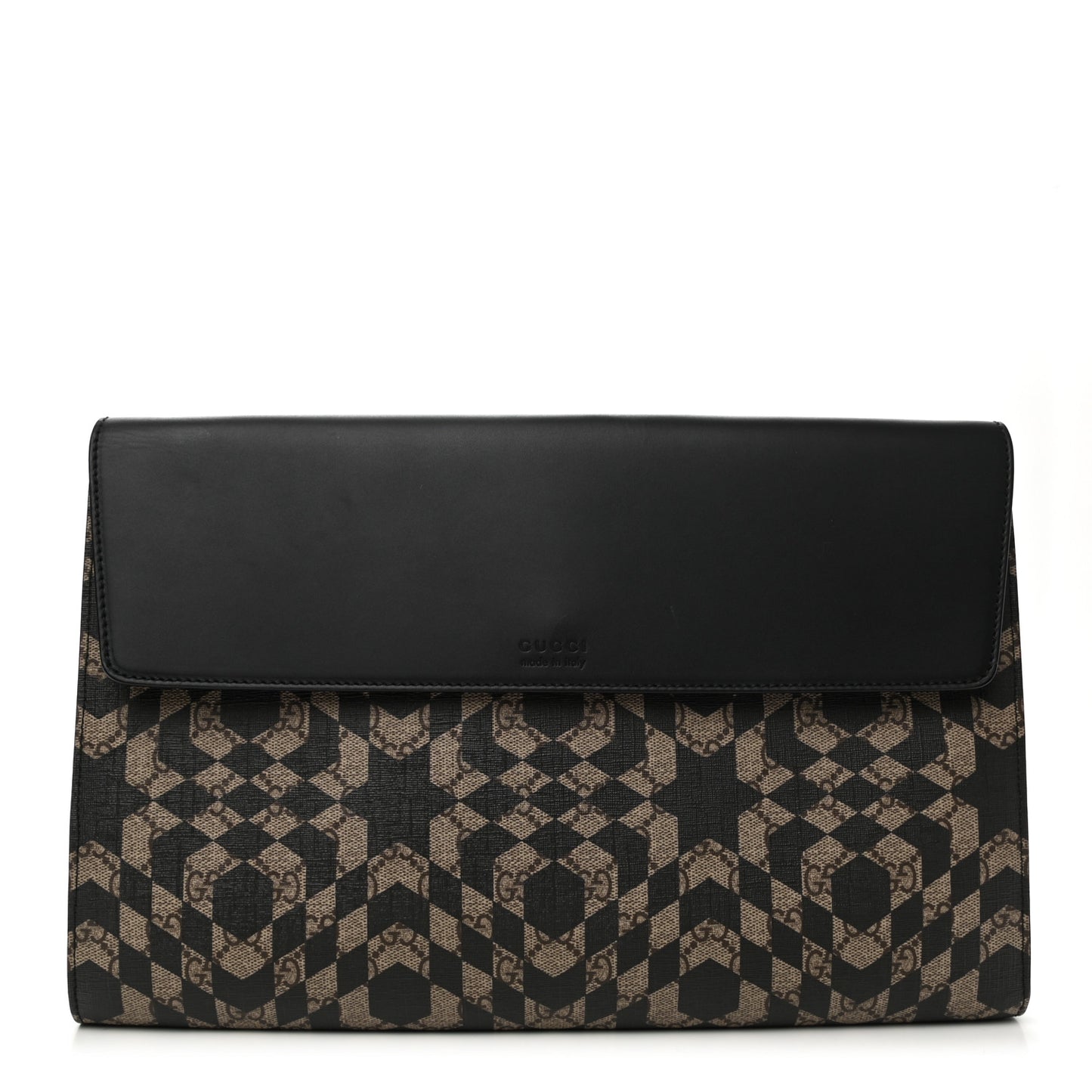 GG Supreme Monogram Caleido Print Clutch Black