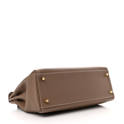 Hermes Togo Kelly Retourne 32 Etoupe 4 of 11