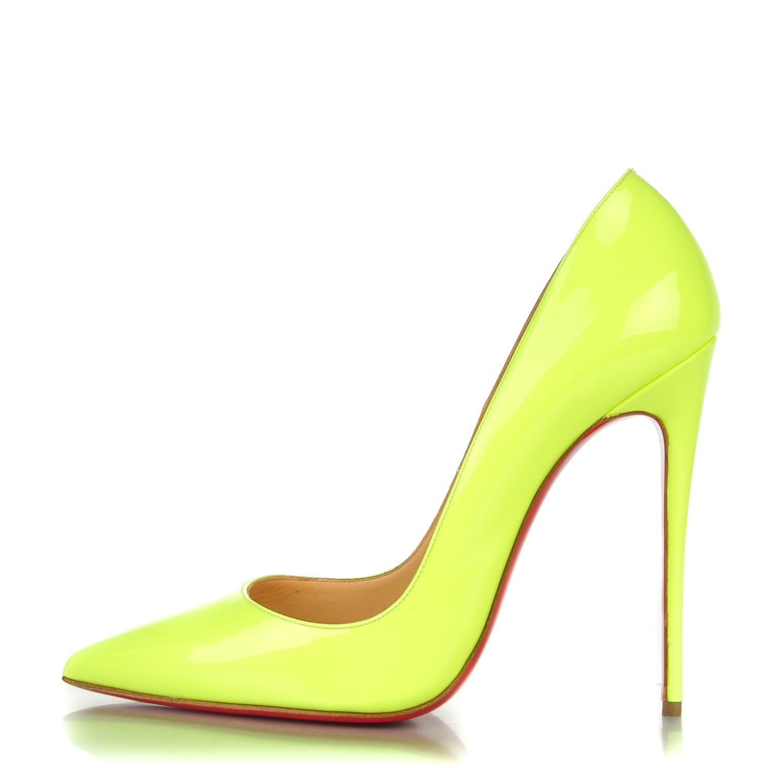 Christian Louboutin Patent So Kate 120 Pumps 39.5 Neon Yellow 1 of 6