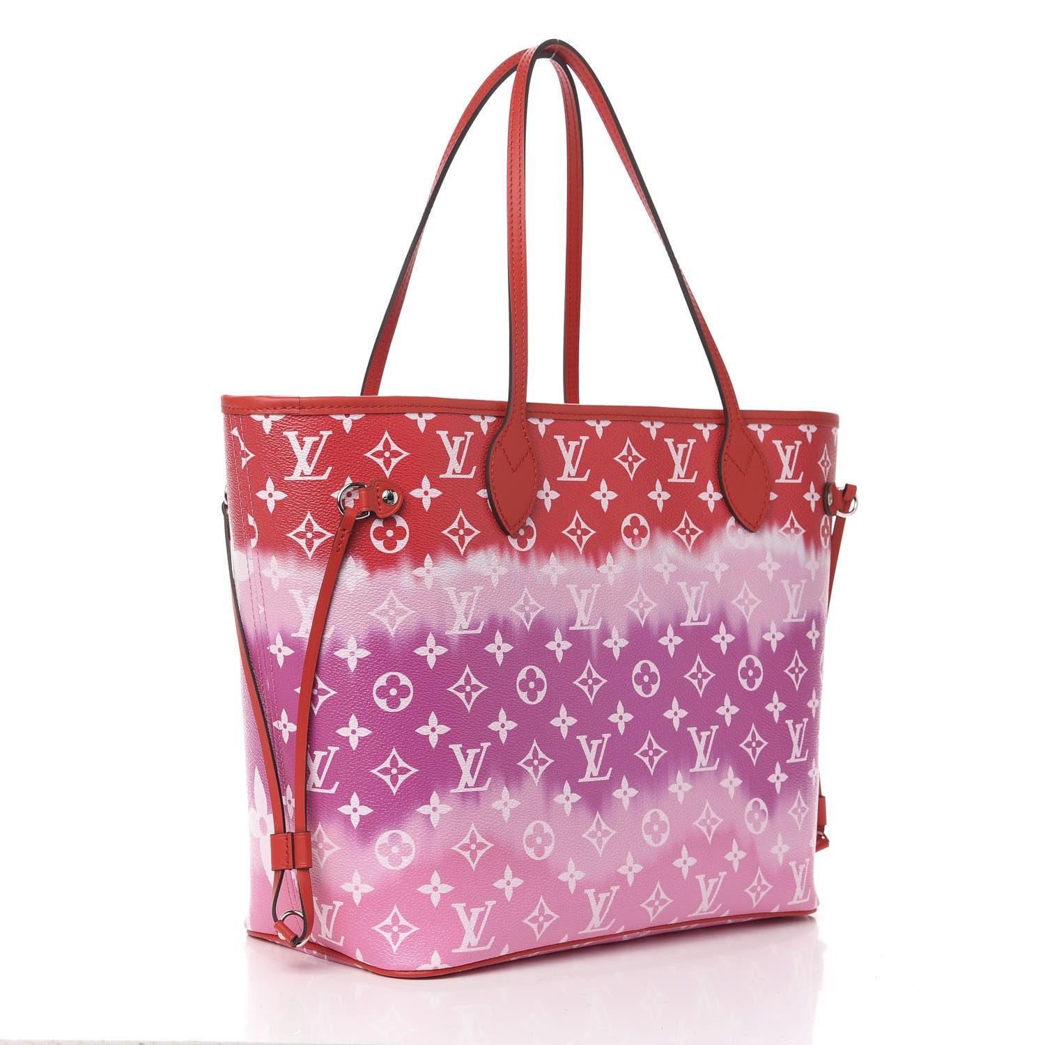 Louis Vuitton Monogram Escale Neverfull MM Rouge 3 of 10