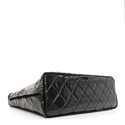 Chanel Vinyl Funny Tweed Patchwork Tote Grey 4 of 10