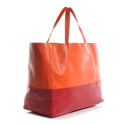 Celine Leather Horizontal Bi-Cabas Orange Red 3 of 9