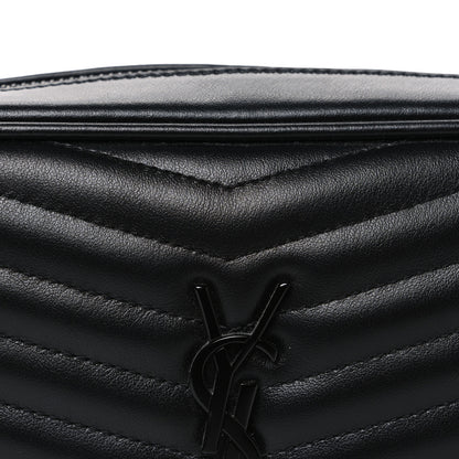 Saint Laurent Calfskin Matelasse Monochrome Monogram Mini Lou Camera Bag Black 8 of 10