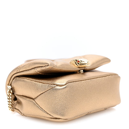 Bulgari Metallic Calfskin Serpenti Cabochon Micro Bag Gold 4 of 9