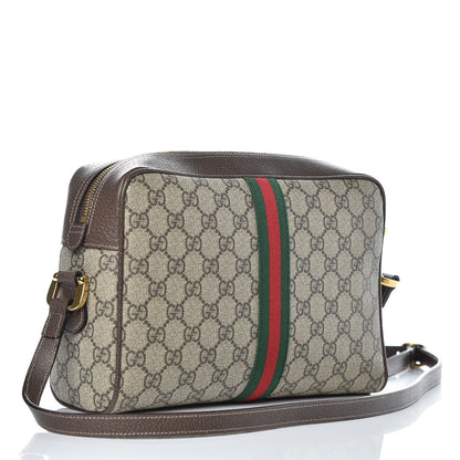 Gucci GG Supreme Monogram Web Small Ophidia Shoulder Bag Brown 3 of 10