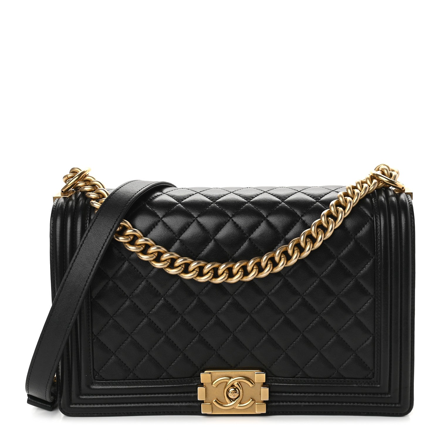 Chanel Lambskin Quilted New Medium Boy Flap Black 1 of 11