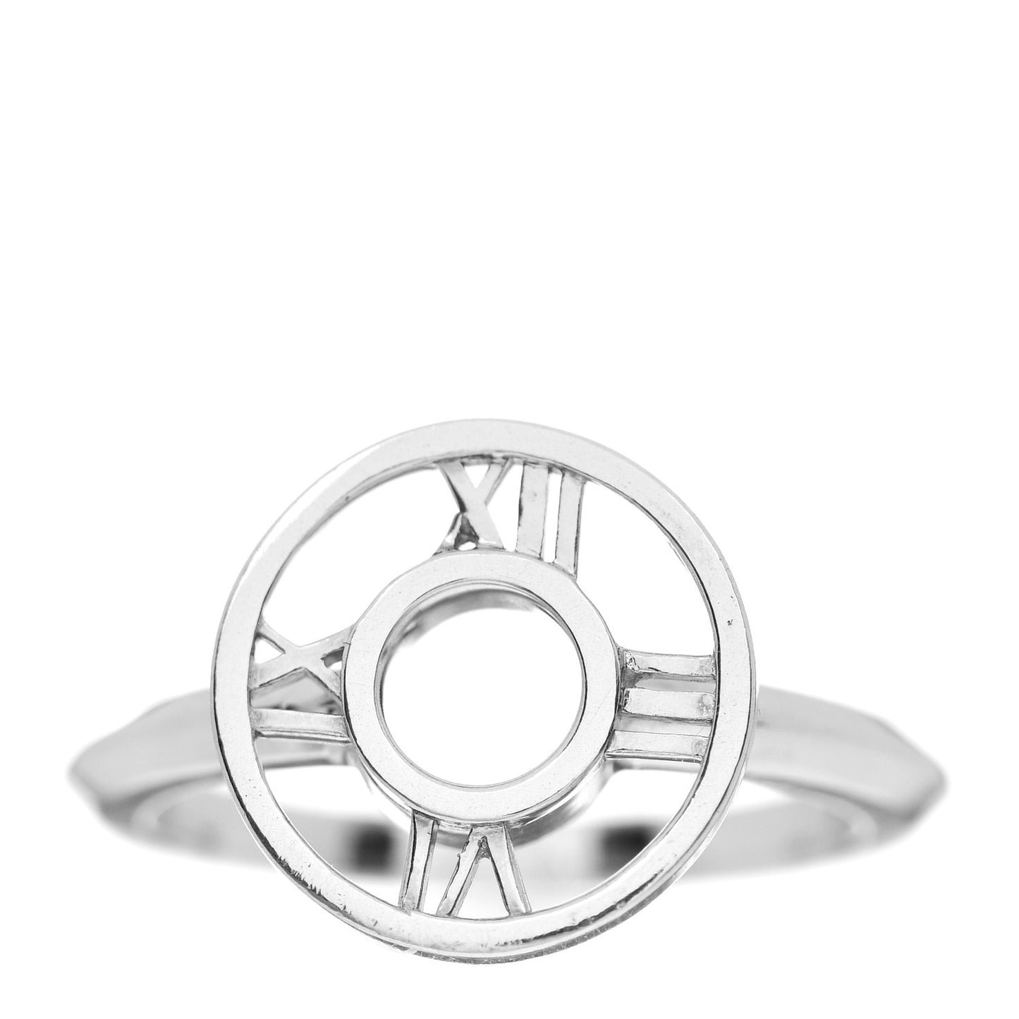 Sterling Silver Atlas Round Medallion Ring 54 7