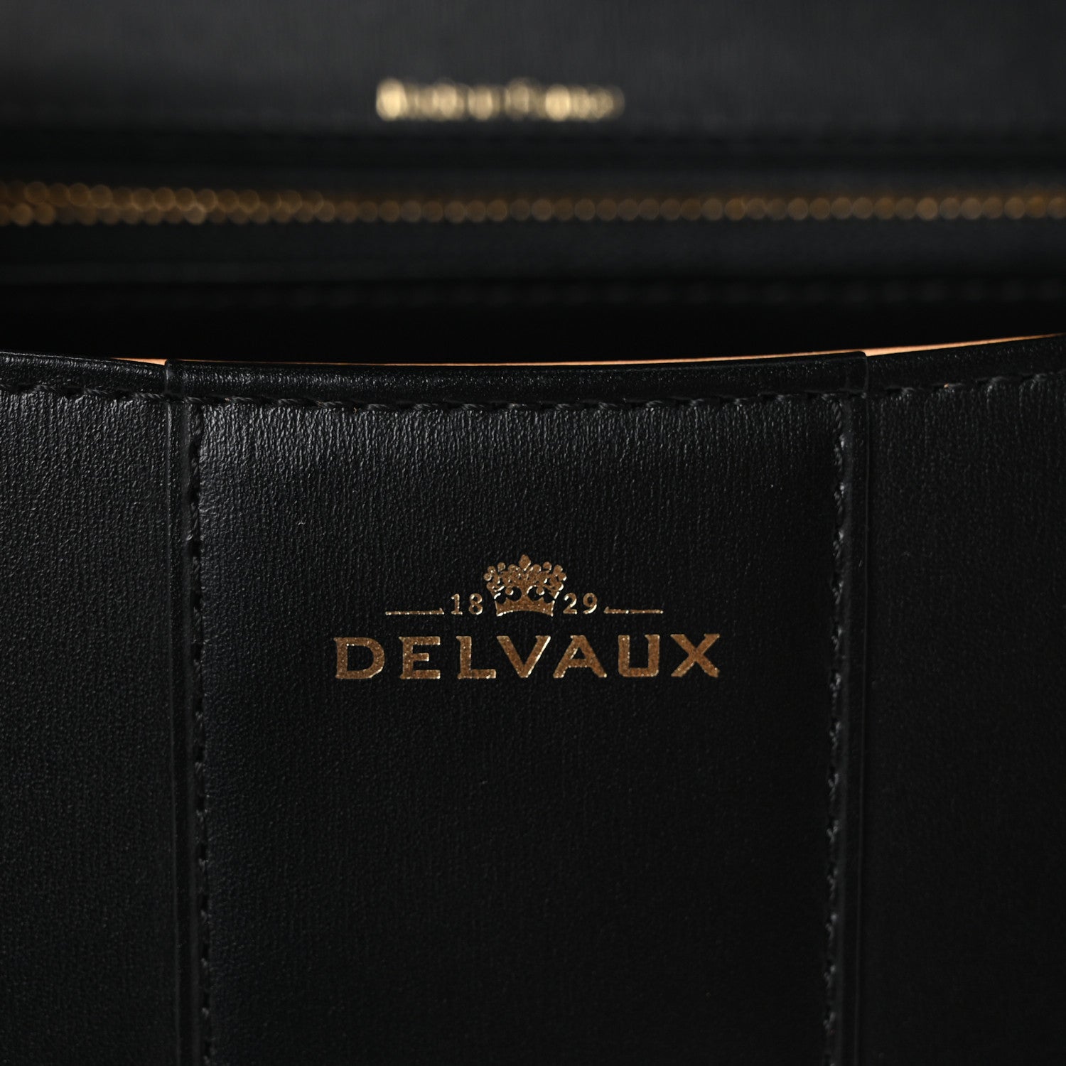 Delvaux Box Calfskin MM Brillant Satchel Black Black 7 of 11