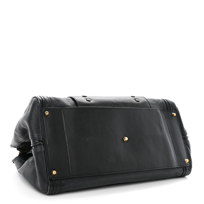 Chloe Calfskin Goatskin Medium Alice Satchel Black 4 of 12