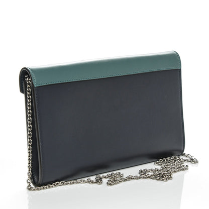 Celine Shiny Calfskin Large Pocket Flap On Chain Green Smoke 3 of 7